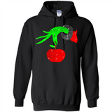 Christmas The Grinch Hand Holding Apple Ornament sweater - Hoodie