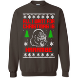All I Want For Christmas Is HarambeT Rex Attack Reindeer ugly sweater PINGPONG