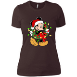 Disney Mickey Mouse Christmas Lights Sweatshirt - Ladies' Boyfriend T-Shirt