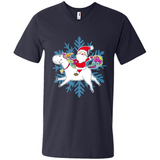 Unicorn And Santa Christmas 1 - Men's V-Neck