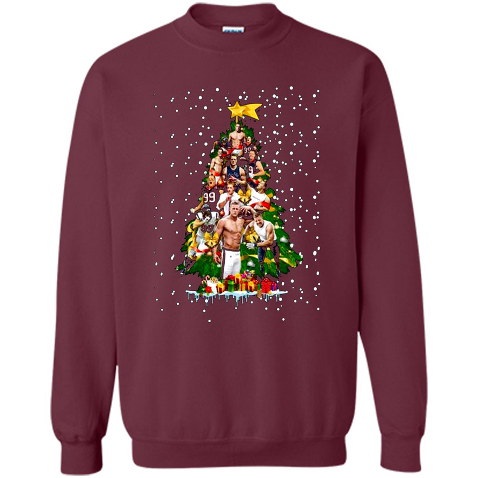 J.J. Watt Christmas Tree ugly sweater PINGPONG