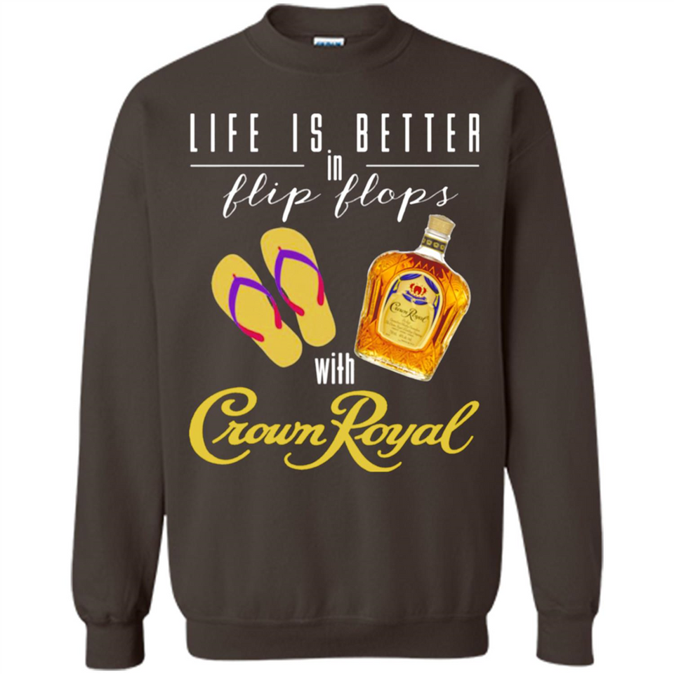 LIFE IS BETTER IN FLIP FLOPS WITH CROWN ROYAL