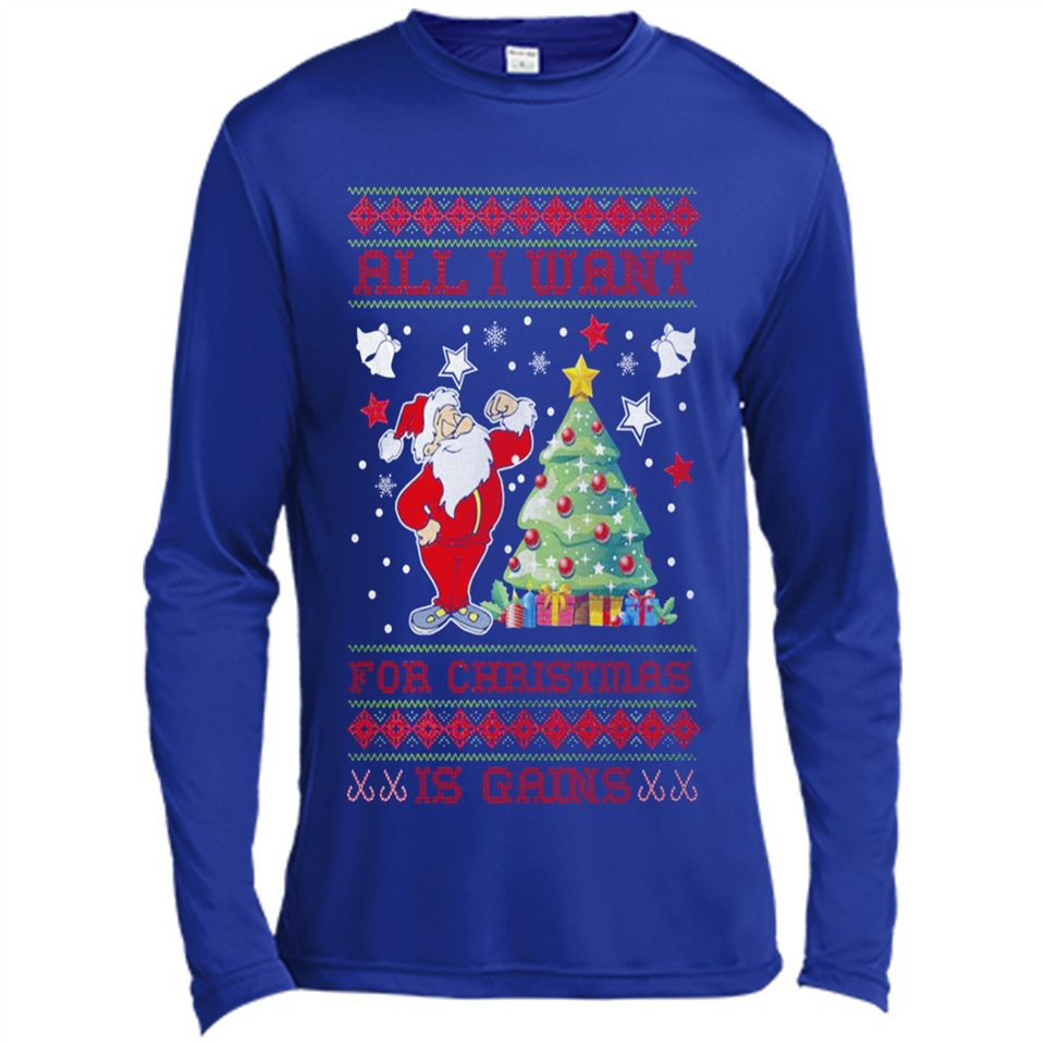 All I Want For Christmas Is Gains Christmas Tree Santa Claus