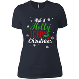 Have A Holly Jolly Christmas T-Shirt Cute Mistletoe - Ladies' Boyfriend T-Shirt