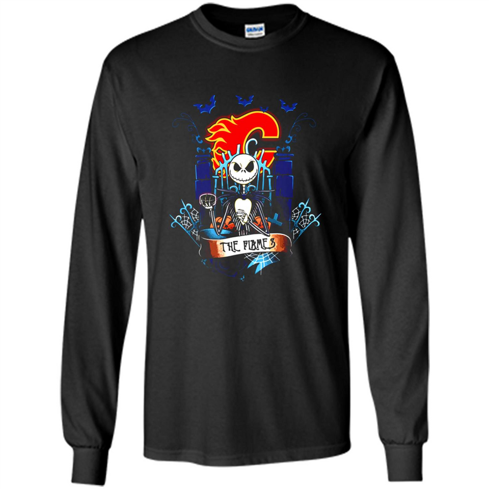 Calgary Flames Halloween The Nightmare Before Christmas - Long Sleeve T-Shirt