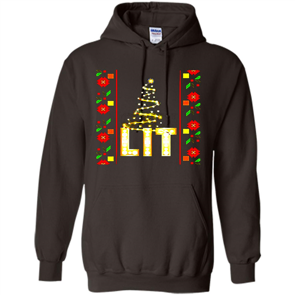 Funny Lets Get Lit Christmas Tree - Hoodie