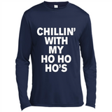 Chillin With My Ho Ho Ho's Funny Christmas - Canvas Long Sleeve T-Shirt