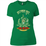 October Guy With Three Sides Quiet Fun Crazy - Ladies' Boyfriend T-Shirt