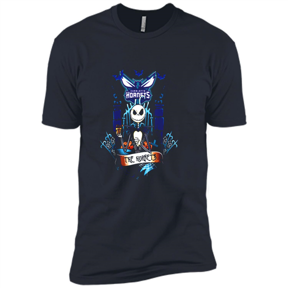 Charlotte Hornets Halloween The Nightmare Before Christmas - Premium Short Sleeve T-Shirt