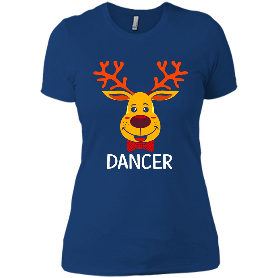 Dancer Santa Claus Funny Xmas Holiday T-Shirt - Ladies' Boyfriend T-Shirt