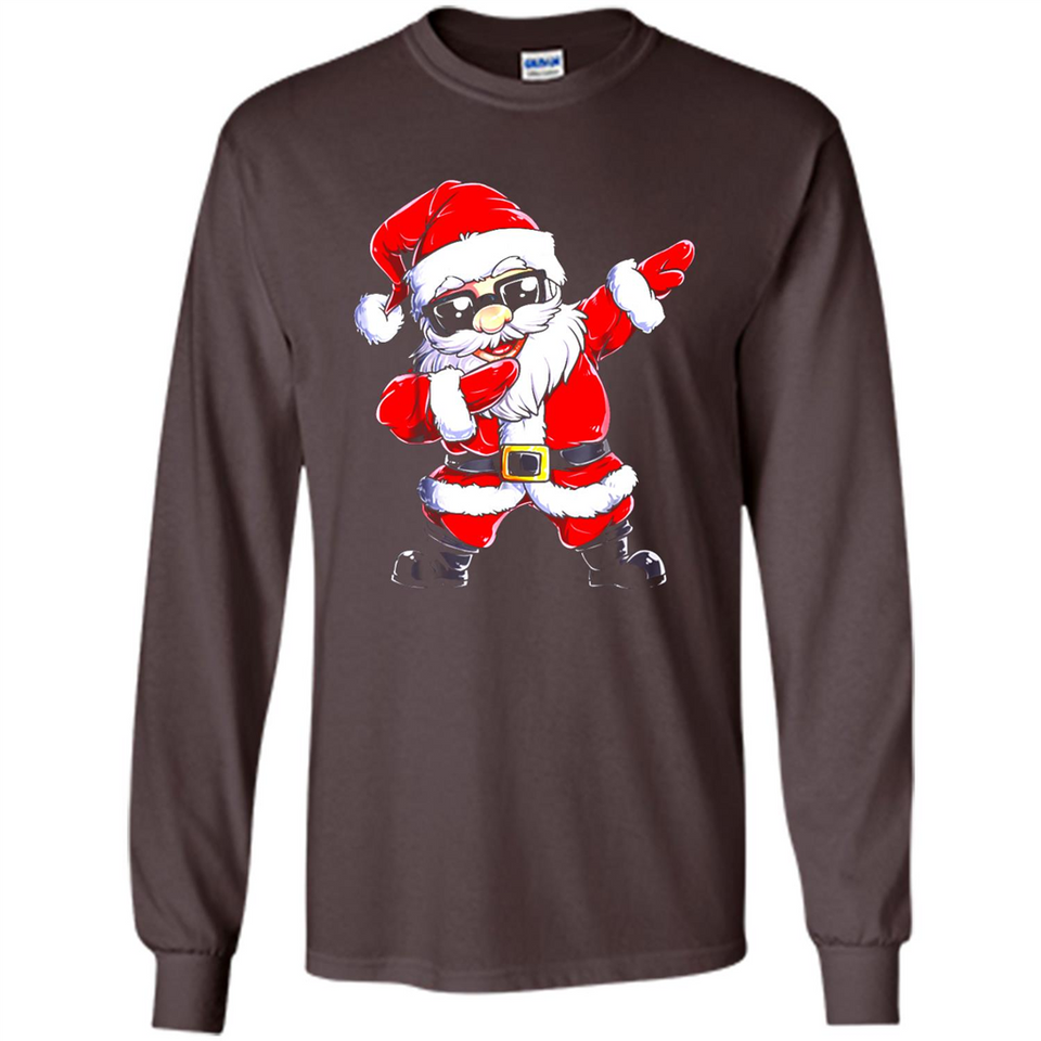 Christmas shirt Dabbing Santa Claus Xmas Gift - Long Sleeve T-Shirt