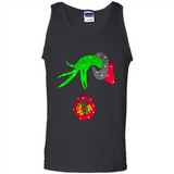 GRINCH HAND HOLDING CHICAGO BLACKHAWKS GLITTER CHRISTMAS PINGPONG
