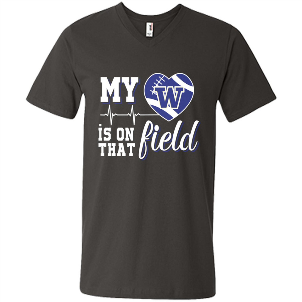 Washington Huskies Football My Heart is on that Field - Men's V-Neck