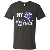 Washington Huskies Football My Heart is on that Field - Men's V-Neck
