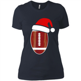 Christmas Football Shirt - Football Santa Hat Christmas