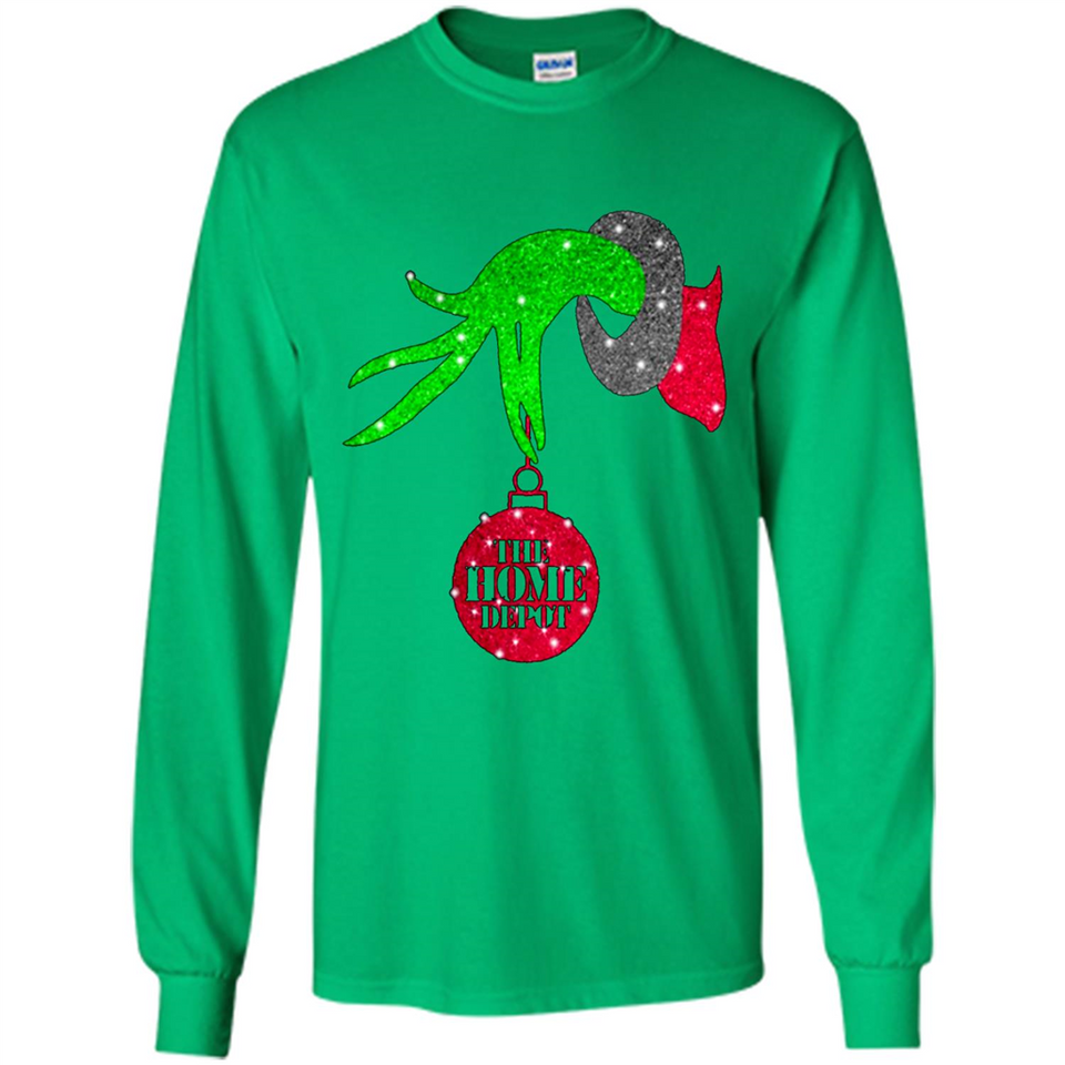 GRINCH HAND HOLDING HOMEDEPOT GLITTER CHRISTMAS PINGPONG