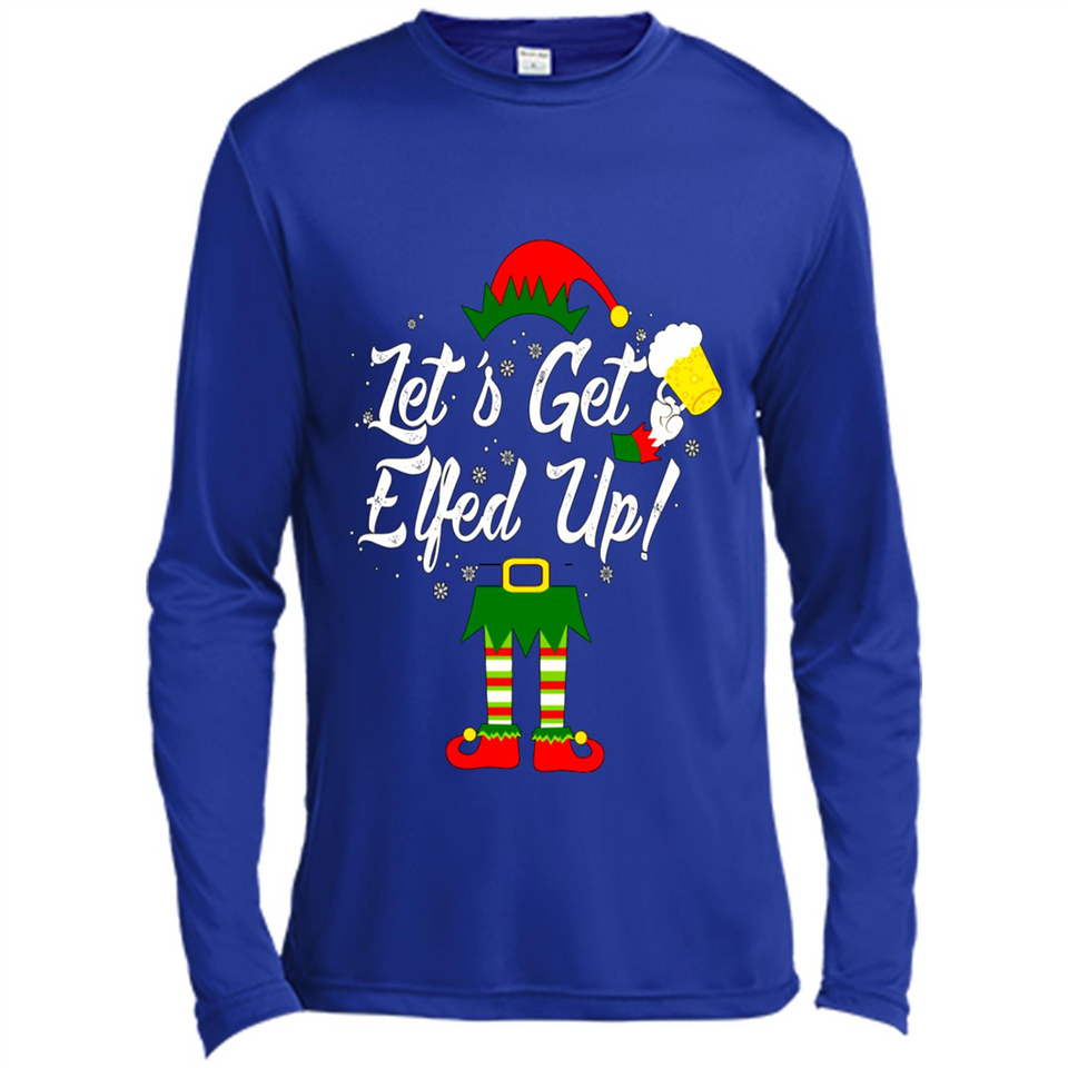 Let's Get Elfed Up Drinking Beer Christmas PINGPONG