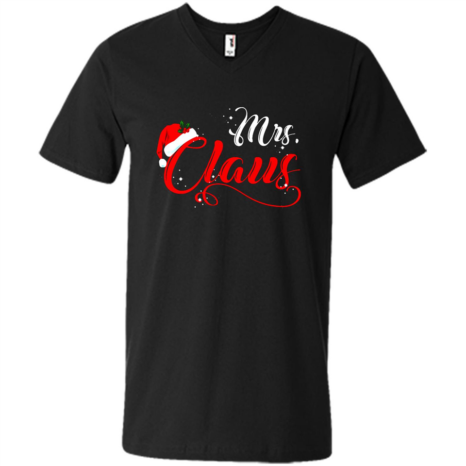 Mrs. Claus Santa Claus Merry Xmas T-Shirt - Men's V-Neck