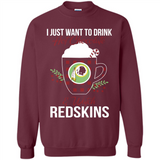 I Just Want To Drink Hot Chocolate & Watch Washington Redskins Ugly Christmas Sweater PINGPONG