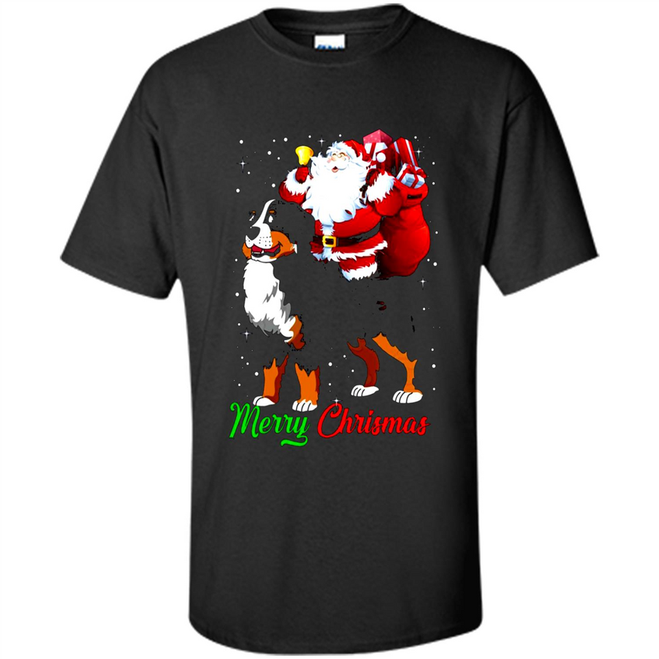 Merry Christmas Santa Claus With Big Dog sweater PINGPONG