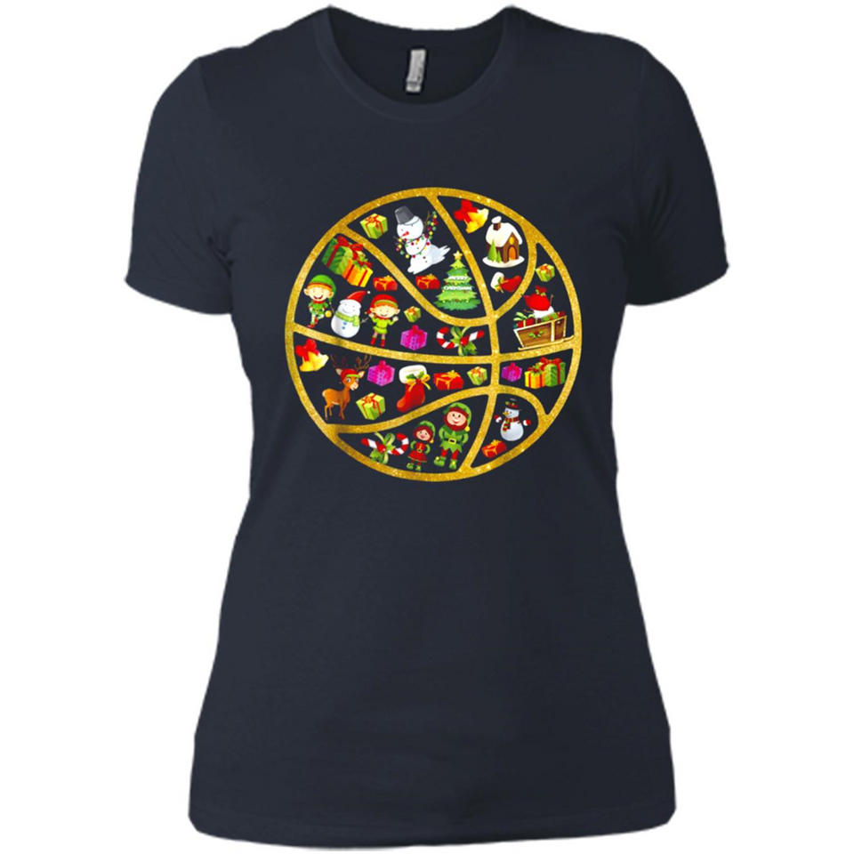 Basketball Christmas Ornament - Ladies' Boyfriend T-Shirt