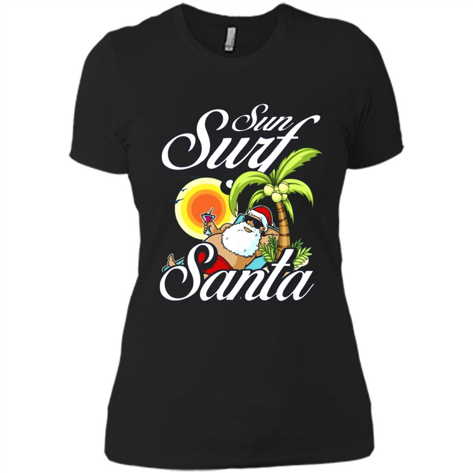 Sun Surf Santa - Ladies' Boyfriend T-Shirt