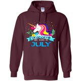 Unicorns are born in July Birthday Rainbow Gift Ladies Custom