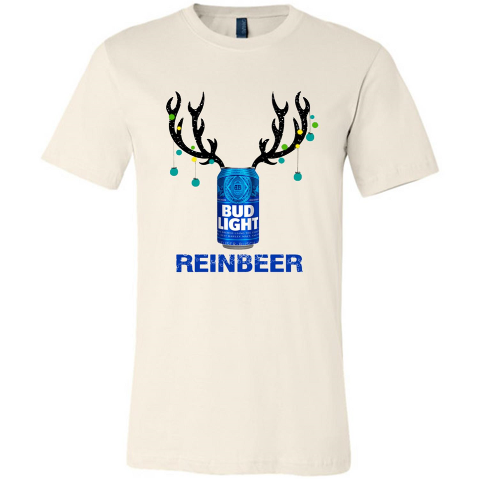 Bud Light Reinbeer Funny Beer Reindeer Christmas Sweatshirt - Canvas Unisex T-Shirt