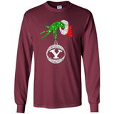 Fantastic Byu Cougars Glitter Grinch Monogram Ornament Christmas Gift - Long Sleeve T-Shirt