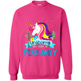 Unicorns are born in February Birthday Rainbow Gift Custom Ultra Cotton