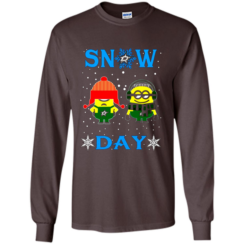 Snow Day Shirt For Dallas Stars Vs Minion Fans pingpong