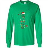 Rottweiler Santa Lights Christmas Dog Xmas Sweatshirt - Long Sleeve T-Shirt