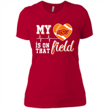 Oklahoma State Cowboys Football My Heart is on that Field - Ladies' Boyfriend T-Shirt