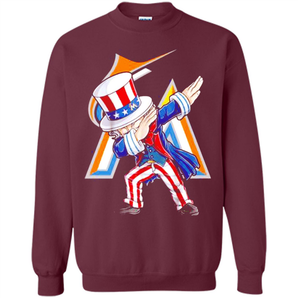 MLB MIAMI MARLINS UNCLE SAM DABBING INDEPENDENCE DAY
