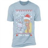 North Pole Born and Raised Shirt, Merry Xmas Ugly Christmas - Premium Short Sleeve T-Shirt