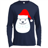Funny Hamster Christmas t-shirt Santa Hat - Canvas Long Sleeve T-Shirt