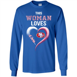 This Woman love 49ers NFL football team - Long Sleeve T-Shirt