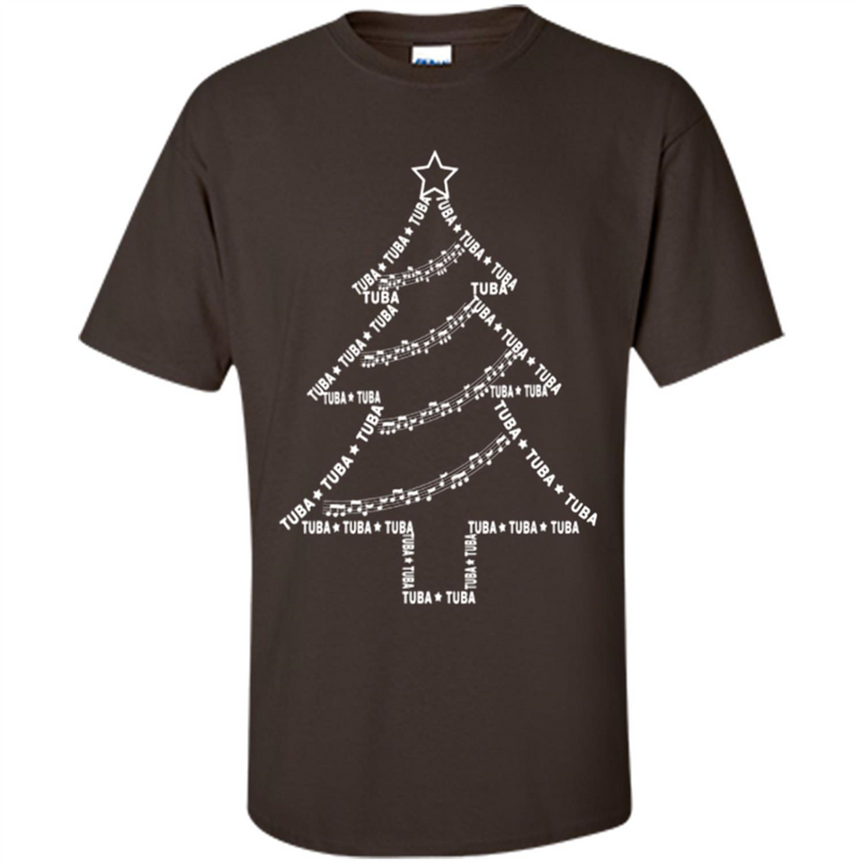 Tuba Text Christmas Tree Musical Instrument Holiday 1
