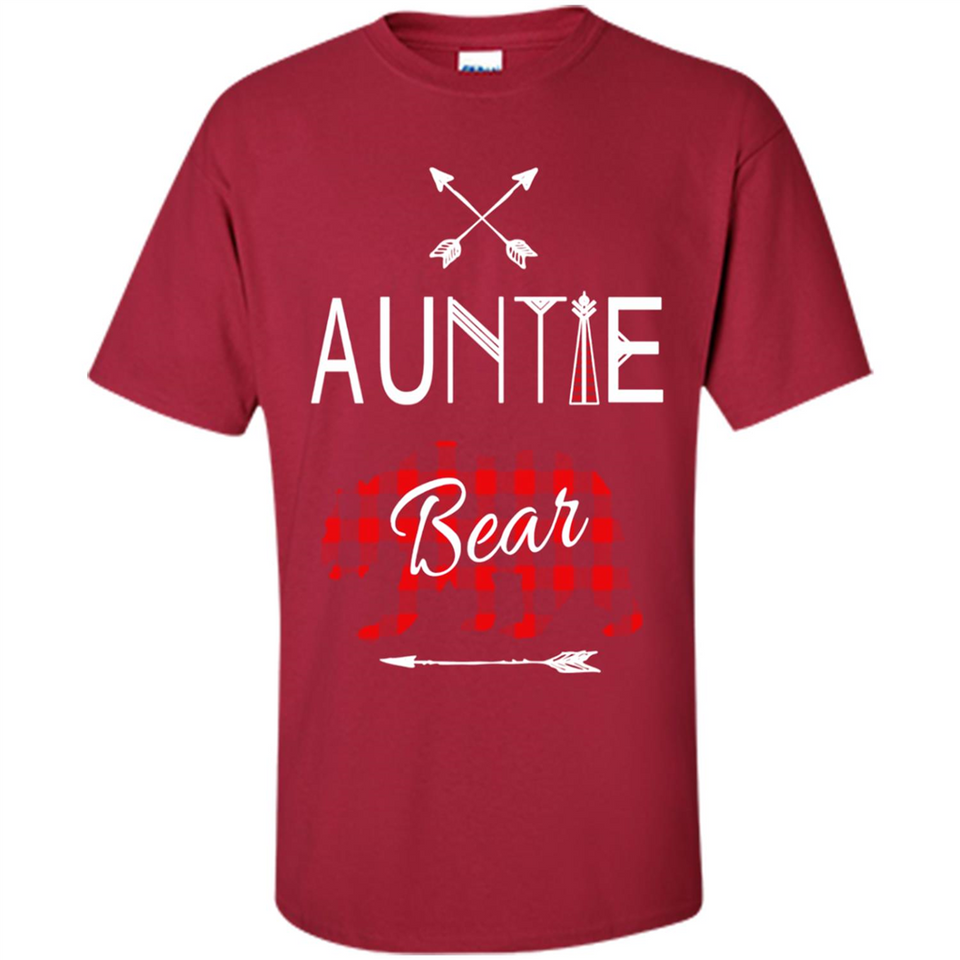 Aunt Shirt Buffalo Plaid Family Camp Bear Tee - Shirt
