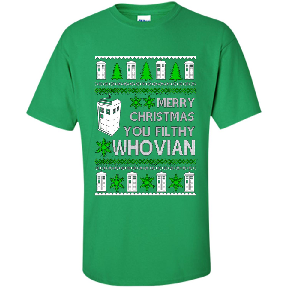 Merry Christmas You Filthy Whovian ugly sweater PINGPONG