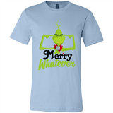 Grinch Merry Whatever Funny Christmas Sporty - Canvas Unisex T-Shirt