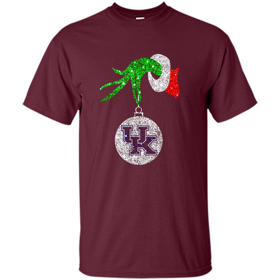 Amazing shirt Kentucky Wildcats Glitter Grinch Monogram Ornament Christmas Gift - Shirt