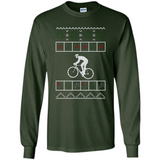 Christmas Ugly Sweater Cycling - Ugly Christmas Sweater - Long Sleeve T-Shirt