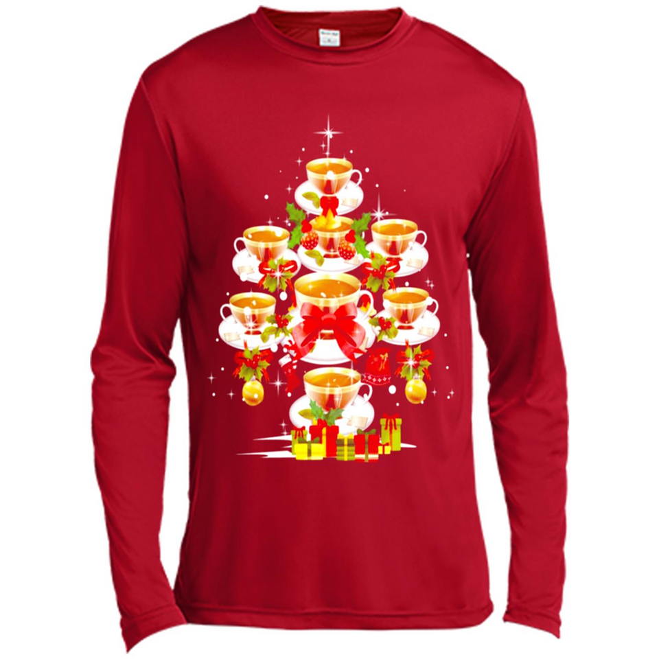 Tea Christmas Tree T-shirt Funny Tea Xmas Gift
