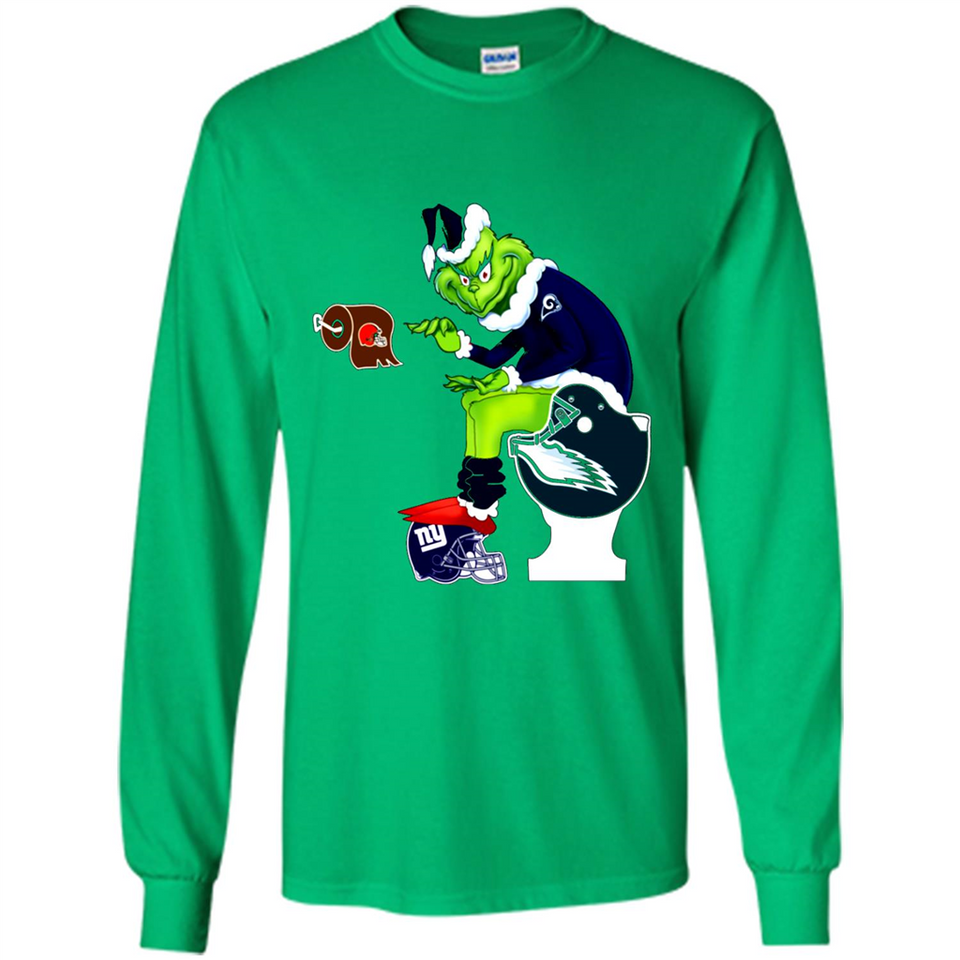 Los Angeles Rams Toilet Grinch Santa Claus Football Fan PINGPONG