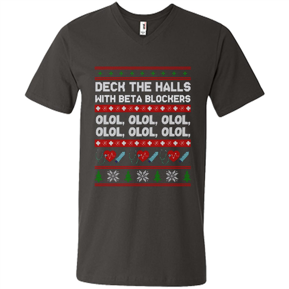 Nurse Christmas Deck The Hall Beta Blockers Sweatshirt - Men's V-Neck