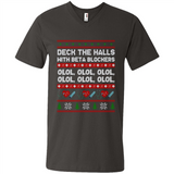 Nurse Christmas Deck The Hall Beta Blockers Sweatshirt - Men's V-Neck