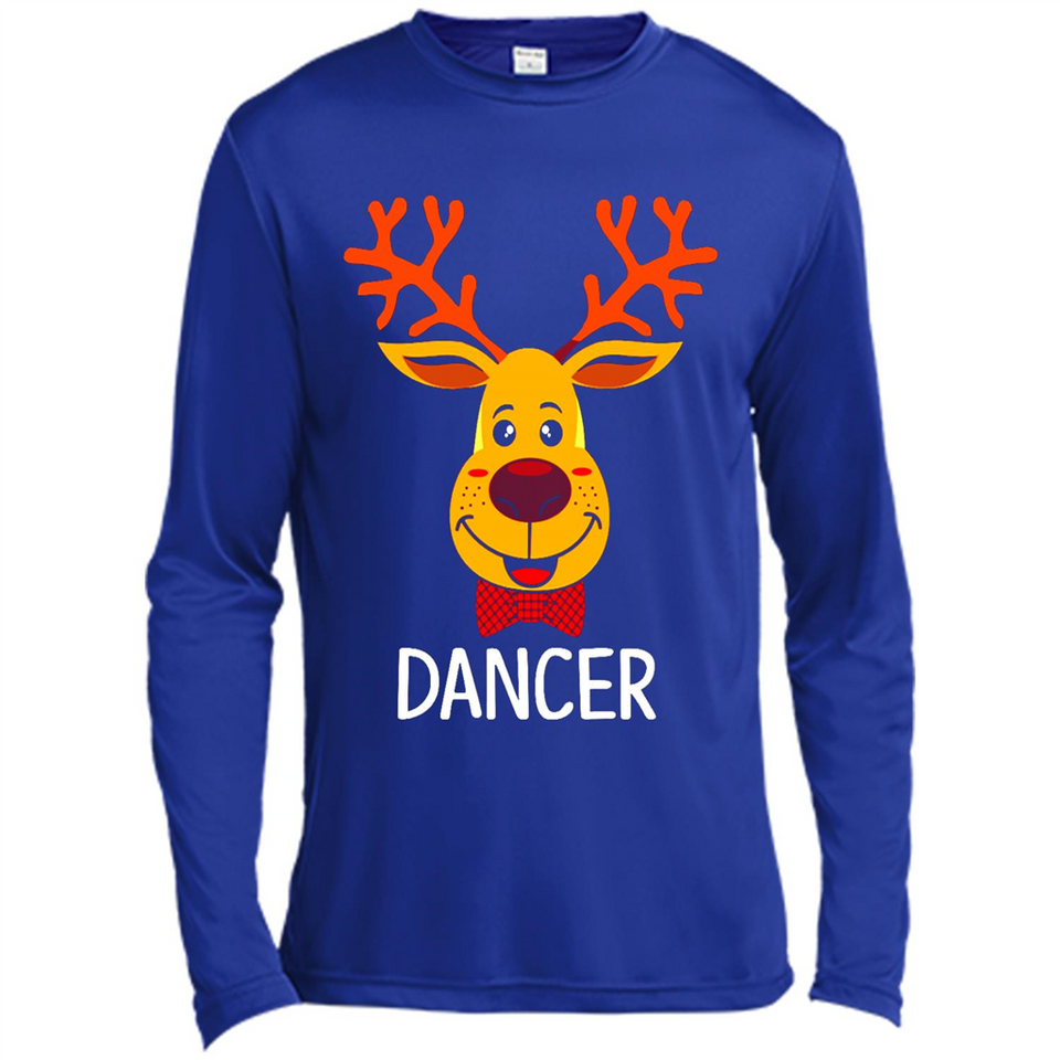 Dancer Santa Claus Funny Xmas Holiday T-Shirt - Canvas Long Sleeve T-Shirt