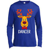 Dancer Santa Claus Funny Xmas Holiday T-Shirt - Canvas Long Sleeve T-Shirt