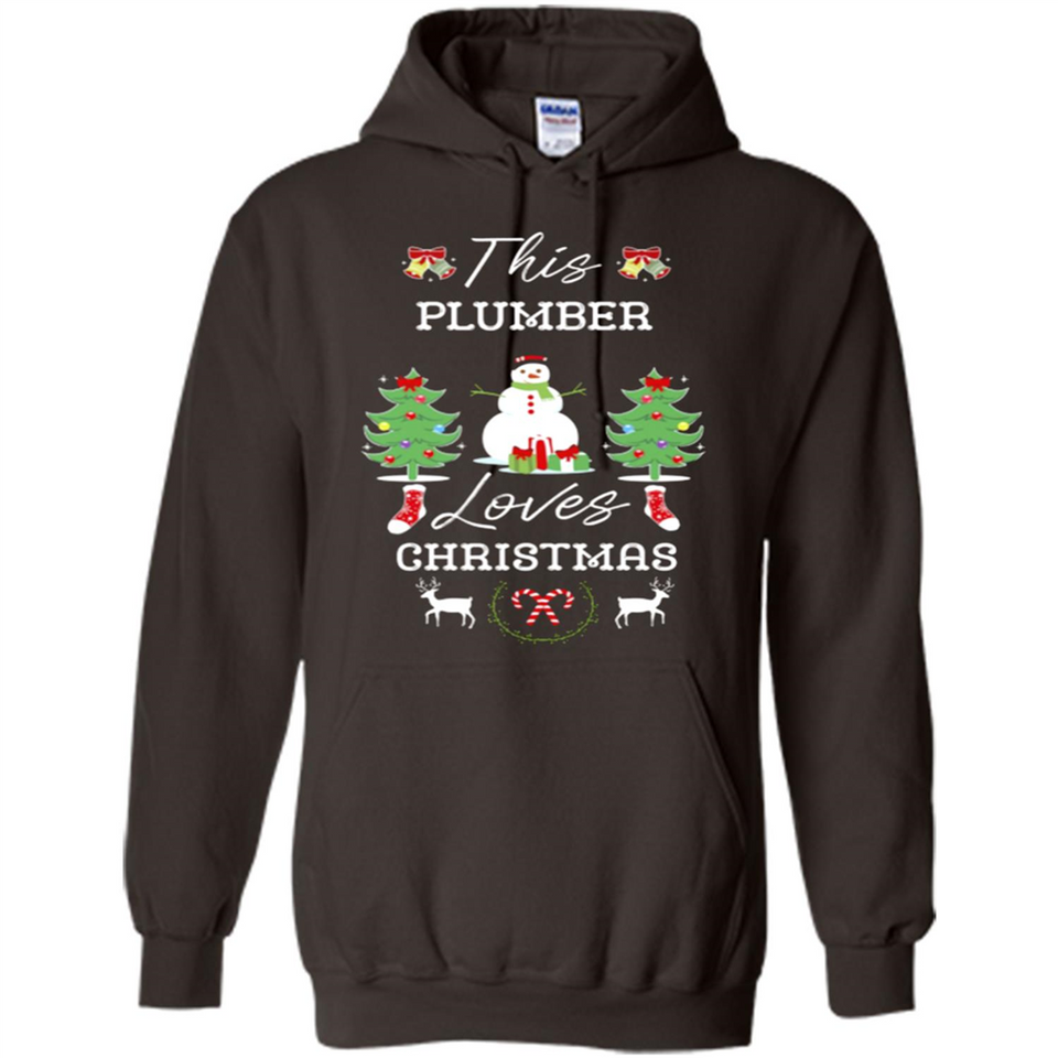 This Plumber Loves Christmas Tree Shirt with Snowman
